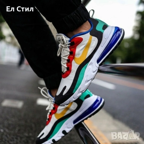 📌📌Мъжки Маратонки Nike Air Max 270 React – Мултицветен „Bauhaus“ дизайн 