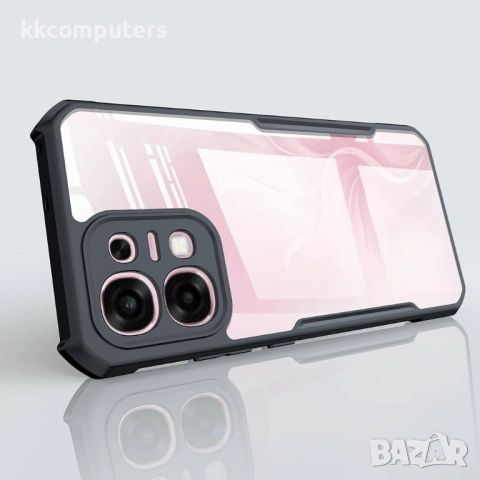 XUNDD Прозрачен Калъф за Oppo A6 Pro 5G / 4G - TPU+Акрил, Airbag, 0.8mm защита, Черен, снимка 2 - Калъфи, кейсове - 54292800