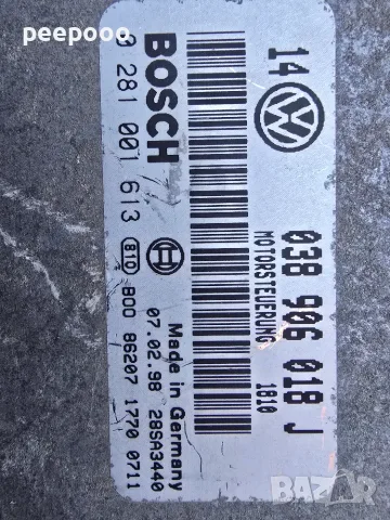 Компютър Фолксваген Голф/Бора Volkswagen Bora/Golf | 1.9 TDI | 038 906 018 J | 0 281 001 613 |, снимка 4 - Части - 55335255