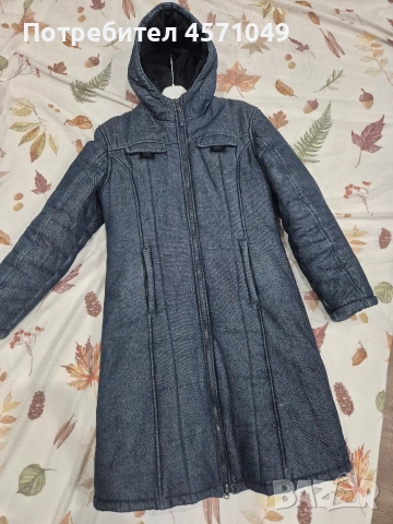 Дълго дънково яке Zara , снимка 2 - Якета - 55275956