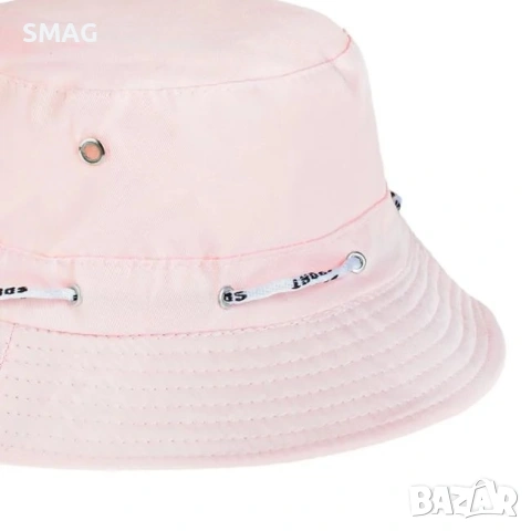 Дамска bucket шапка powder pink с бяла връзка_1235510, снимка 2 - Шапки - 54882511