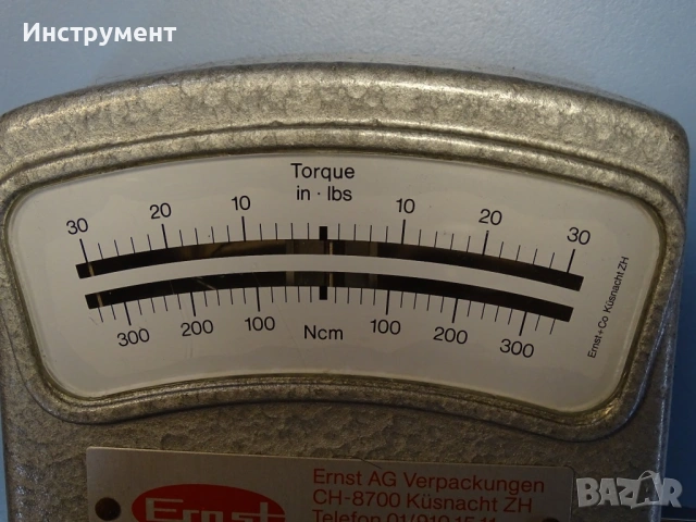 Силомер Ernst Torque tester №921/№911 300-0-300Ncm/50-0-50Ncm, снимка 3 - Други инструменти - 54855099