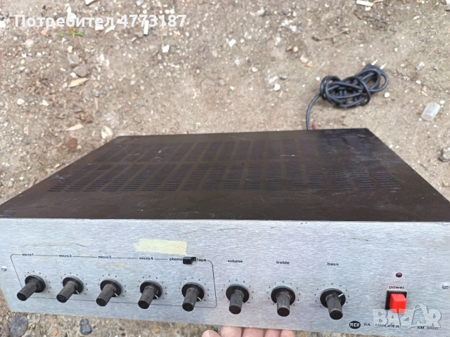 Много тежък усилвател от Германия работещ, снимка 2 - Ресийвъри, усилватели, смесителни пултове - 54023643