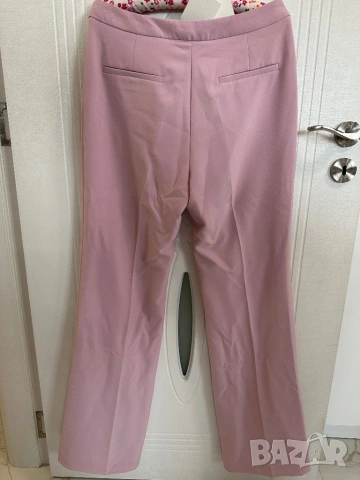 НОВ! Розов панталон широк крачол, снимка 2 - Панталони - 54035592