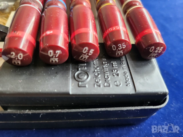 рапидографи немски Rotring mod.Micronorm 0,25/0,35/0,50/0,70 (+2,0)мм ,работещи,+ туш, снимка 4 - Ученически пособия, канцеларски материали - 54579290