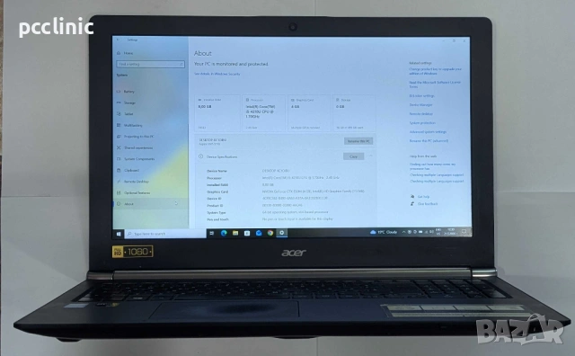 Acer Aspire V 15 Nitro | 15.6" | Intel Core i5-4210U | 500GB SSHD | 8GB DDR3L | Nvidia GTX 850M, снимка 2 - Лаптопи за игри - 54629622