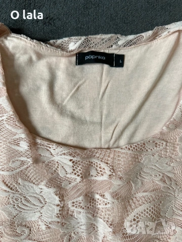 Дантелена рокля в цвят пепел от рози, снимка 3 - Рокли - 54192763