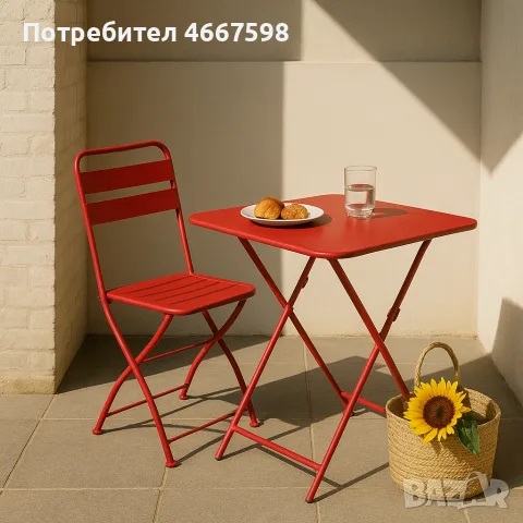 Сгъваема кетъринг маса OKENE 60x60 см – жълта, червена, синя, снимка 12 - Градински мебели, декорация  - 55486361