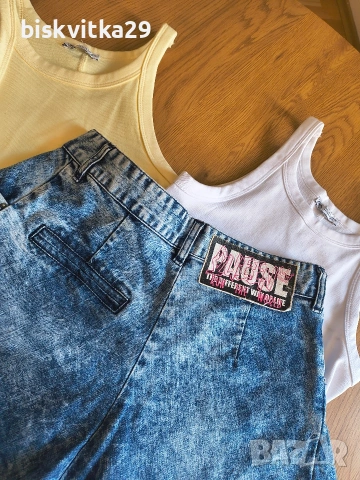 къси панталони Pause jeans с два кроп топа, снимка 2 - Къси панталони и бермуди - 54759655
