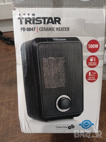 Мини вентилаторна печка - духалка 500W, с регулиране, снимка 5 - Отоплителни печки - 55215815