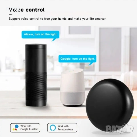 Универсално смарт дистанционно Tuya WiFi Smart IR Remote Control за TV, DVD, климатик, Smart Life, снимка 6 - Друга електроника - 51452038