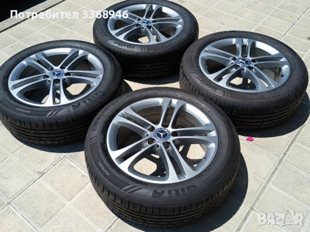 Оригинални джанти Мерцедес 17" 5х112 Mercedes 5x112 с гуми 205/55/17 дот1525 нови комплект , снимка 5 - Гуми и джанти - 55038630