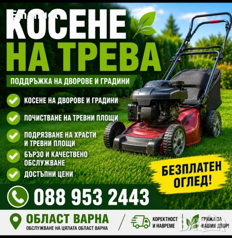 *Косене на трева. Област Варна