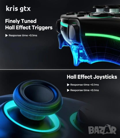 безжичен джойстик joystick за PS3 PS4 PC android и IOS с rgb подсветка, снимка 10 - PlayStation конзоли - 54715068