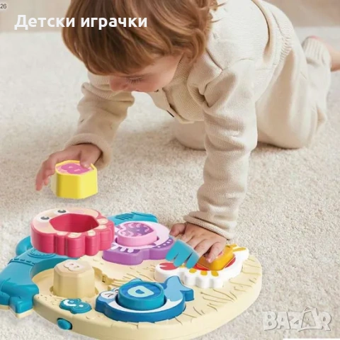 Образователен сортер Азбука със светлини и звуци, Монтесори играчка , снимка 2 - Образователни игри - 54693558