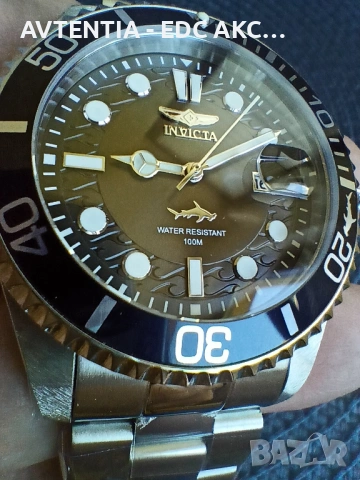 Часовник Invicta ProDriver, 100m, Seiko Caliber/Hattori/TMI C32 кварц, корона на винт, черен, снимка 5 - Мъжки - 54582346