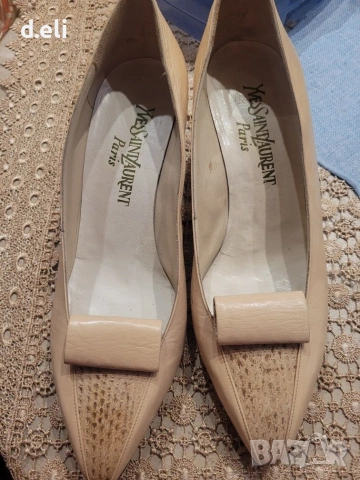 НОВО! Saint Laurent и Max Mara ( Intrend) Original Size 41.5 100% Кожа Страхотни нови обувки, снимка 6 - Дамски елегантни обувки - 54559771