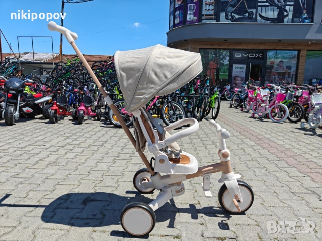 BYOX Детска триколка COMPACTO 4в1 бежов