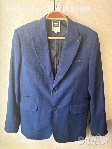 Мъжко сако яке G-Star RAW – Оригинално, Наситено синьо (Размер 52), снимка 5 - Сака - 54425123