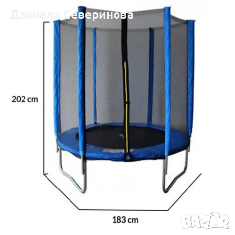 Батут с външна мрежа Jump 6ft - безопасно забавление и тренировка, снимка 2 - Други - 54074464