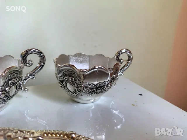 Страхотен Посребрен Сервиз, снимка 4 - Антикварни и старинни предмети - 55453367
