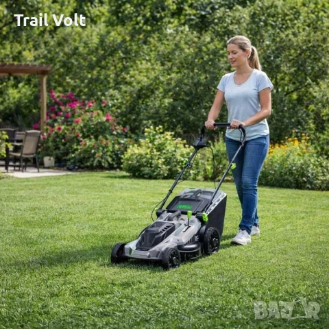 Електрическа косачка 2400W | 43 см ширина | 50л кош | 5 степени, снимка 2 - Градинска техника - 54774483