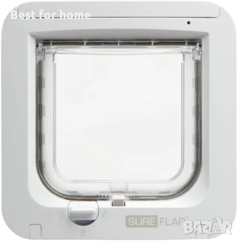SureFlap - Sure Petcare Микрочип врата за котки, бяла, сканира идентификацията на домашния любимец 