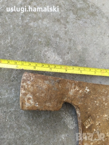 Стара брадва с печат, снимка 4 - Антикварни и старинни предмети - 53986453