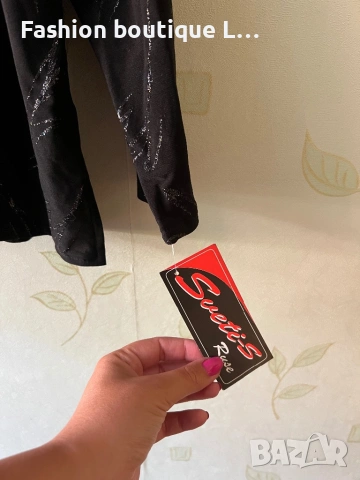 Нова с етикет черна дамска блуза с блестящ десен 🖤 Налични размери L , XL , XXL 🖤, снимка 6 - Блузи с дълъг ръкав и пуловери - 54691705