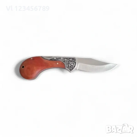 Сгъваем нож гравиран Woodland Classic – дървена дръжка, снимка 3 - Ножове - 54456560