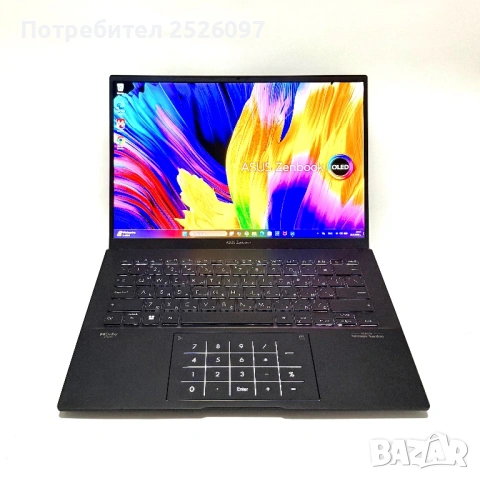 ASUS ZenBook 14/2.8K OLED/Ryzen 5 5625U/16GB 4267MHz/512GB NVMe, снимка 2 - Лаптопи за работа - 54628060