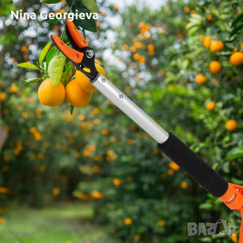 Ножица за клони и бране на плодове 100 см – прецизно рязане без стълба, снимка 4 - Други стоки за дома - 53960177