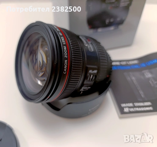Canon 24-70 f4L is usm, снимка 3 - Обективи и филтри - 55136590