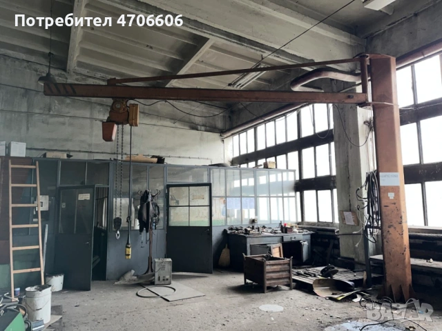 Конзолен телферен кран 1т и 0.5 фреза шмиргел преса струг Шлайф машина техника