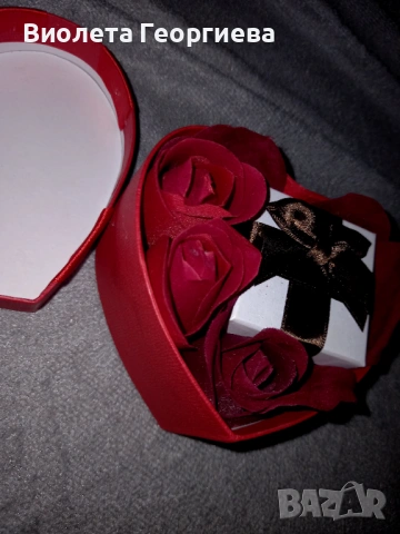 Сребърна гривна + подарък кутия с рози, снимка 2 - Гривни - 54084961