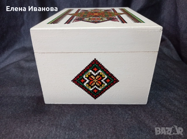 Ръчно рисувана дървена кутия, снимка 3 - Декорация за дома - 54676705