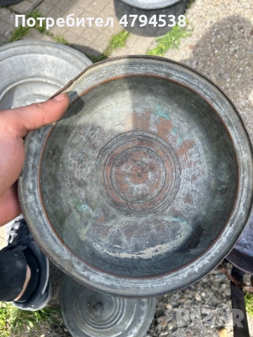 Стари медни и месингови съдове – бакър, кана, тави – ретро / антики, снимка 6 - Други - 54171880