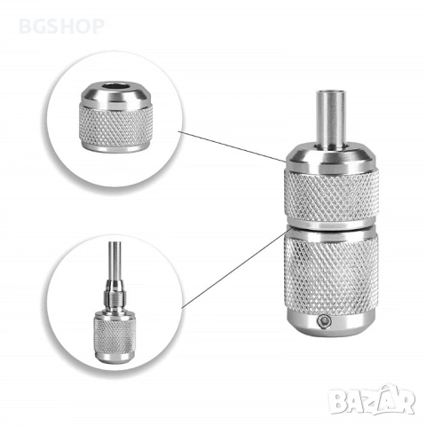 Ръкохватка за татуиране - Silver Tattoo handle Grips, снимка 4 - Друго оборудване - 54944000