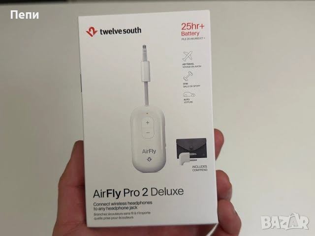 AirFly Pro 2 – безжичен Bluetooth адаптер за слушалки, снимка 2 - Слушалки и портативни колонки - 54259254