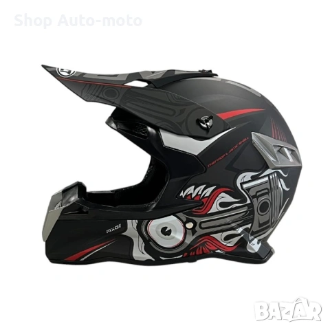 Кросова каска Automat, S, M, L и XL, Matt Black/Grey Red, снимка 4 - Аксесоари и консумативи - 53979117