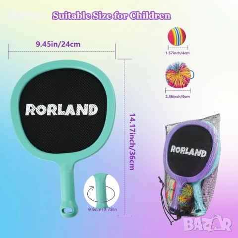 Комплект от 2 ракети и 4 меки топки, комплект за бадминтон, за всички възрасти, снимка 5 - Други спортове - 54065918