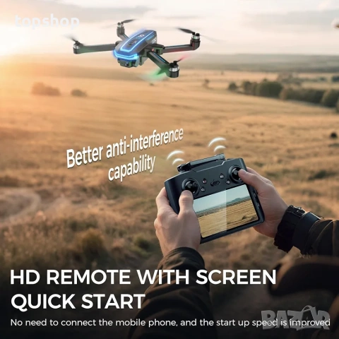 Чисто Нов Професионален GPS Дрон G10 с UHD 4K Камера EIS Дистанционно с 4.5 Инча 2K Екран Безчетков, снимка 6 - Дронове и аксесоари - 54976717