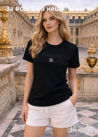 Chanel Дамска Тениска👚Дамска Блуза С Къс Ръкав Шанел - 2 Цвята Код Bal Style48