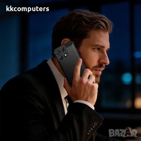 За Motorola Edge 70 Max 5G Carbon Fiber Brushed TPU Калъф със Скрийн Протектор – 3 цвята, снимка 8 - Калъфи, кейсове - 55525612