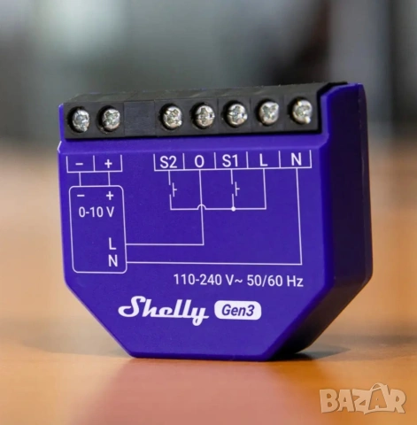Shelly Dimmer 0/1-10 V PM Gen3 и Shelly 1 Gen3 Wi-Fi управляван реле модул