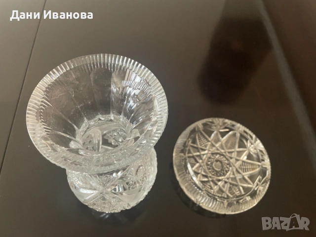 КРИСТАЛНА ВАЗА И ПЕПЕЛНИК, снимка 3 - Вази - 54438483