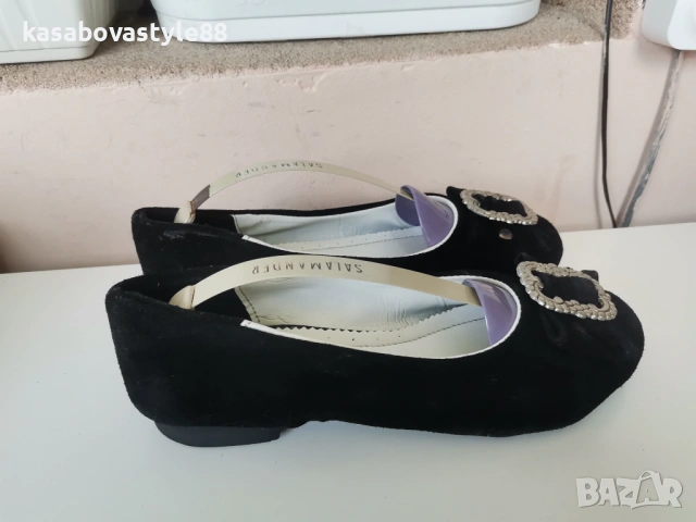 Балерини от естествен велур 