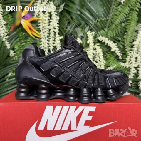 !НОВИ! Nike Shox TL | Triple Black | + КУТИЯ