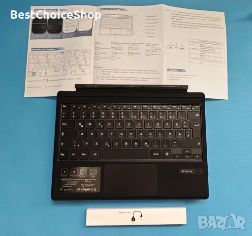 Qulose Surface Pro клавиатура за Microsoft Surface Pro7 Plus/Pro 7/Pro 6/Pro 5/Pro 4/Pro 3, безжична, снимка 2 - Аксесоари за Apple - 54966953