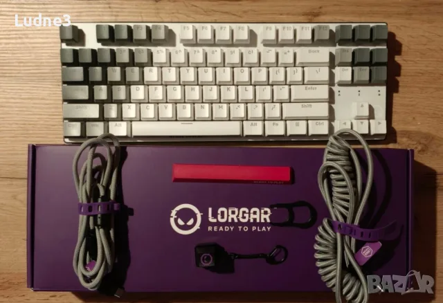 Lorgar Azar 514 TKL White механична клавиатура Dream Purple Switch, снимка 5 - Клавиатури и мишки - 55649426